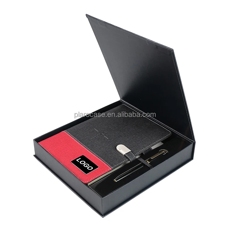 Custom Office Business Pen Power Bank Notebook Gift Set