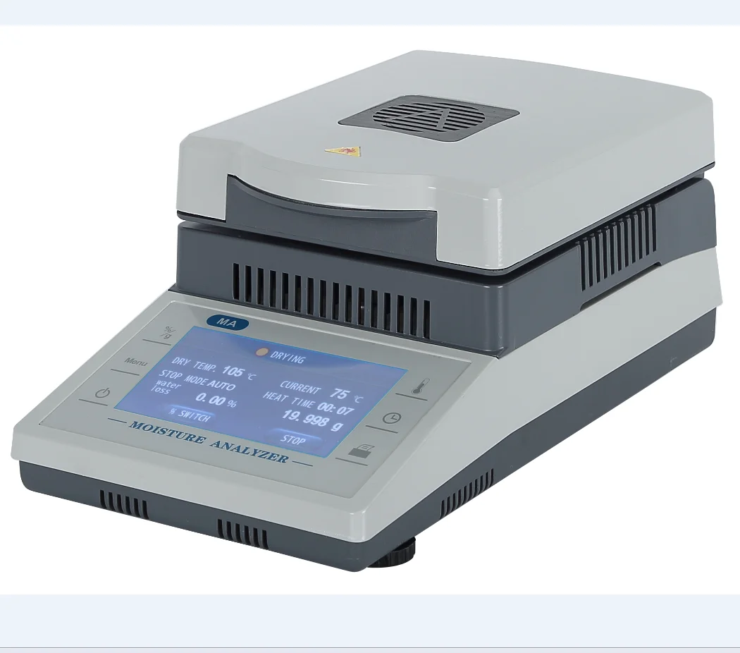 touch screen digital halogen lamp moisture analyzer 1mg 2mg 5mg capacity 110g