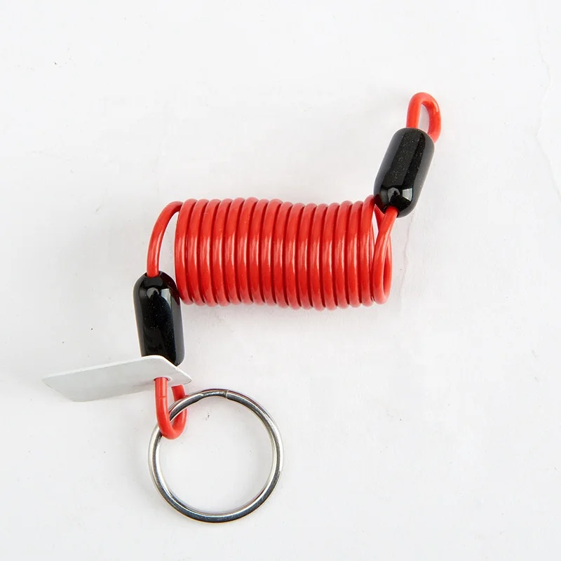 C-Pin 4 FT brake switch breakaway cable spring tool safety spring retractable tool lanyard Trailer Breakaway Cable