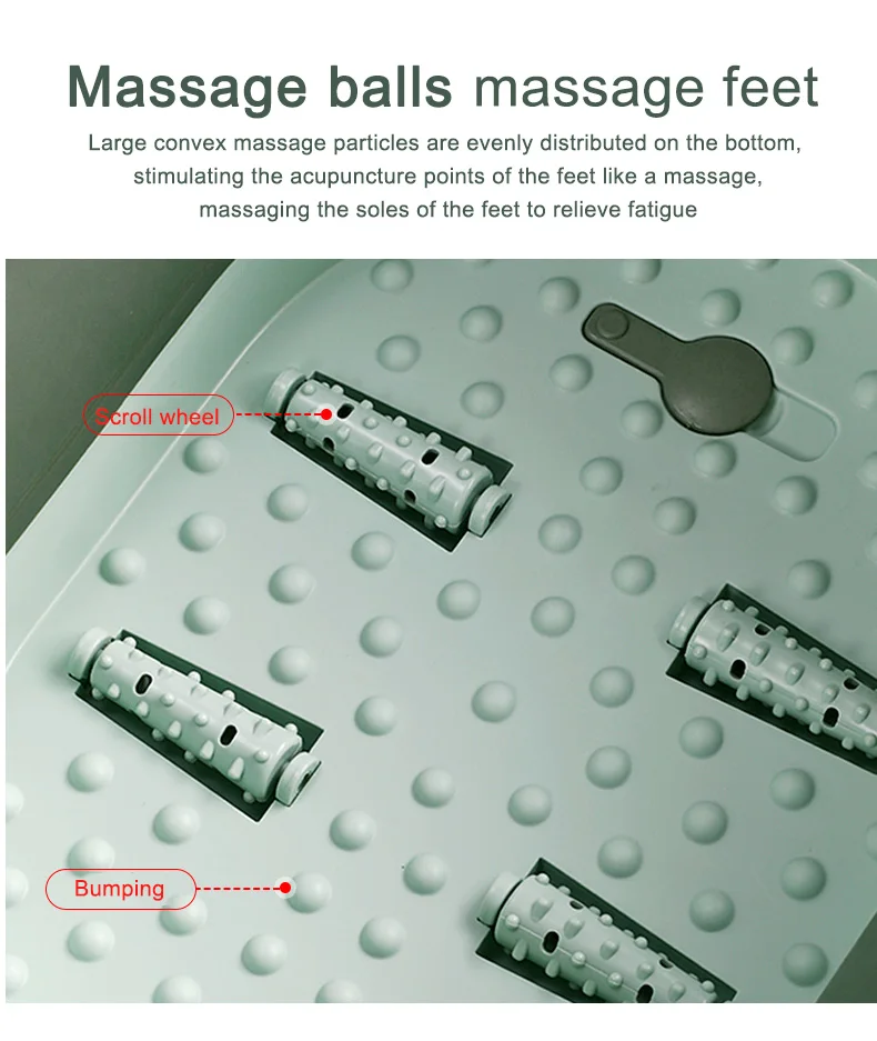 
New model fashion custom design Green massage foot bath barrel Folding foot bath barrel Hanging foot bath barrel 