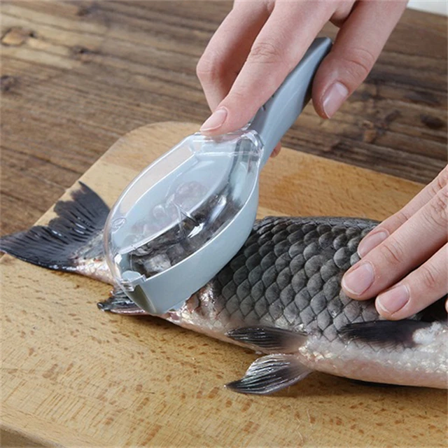 J745 Quick Remove Fish Knife Cleaning Peeler Graters Scale Scraper Fish Skin Scraping Brush Fishing Scale Brush With Box