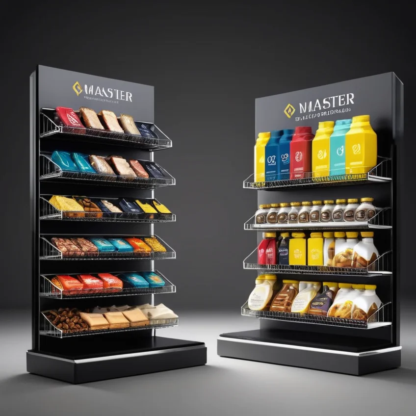 Custom Design Factory Wholesale Rotating Food Candy Snack Drink Heavy Duty Metal Wire Display Stand