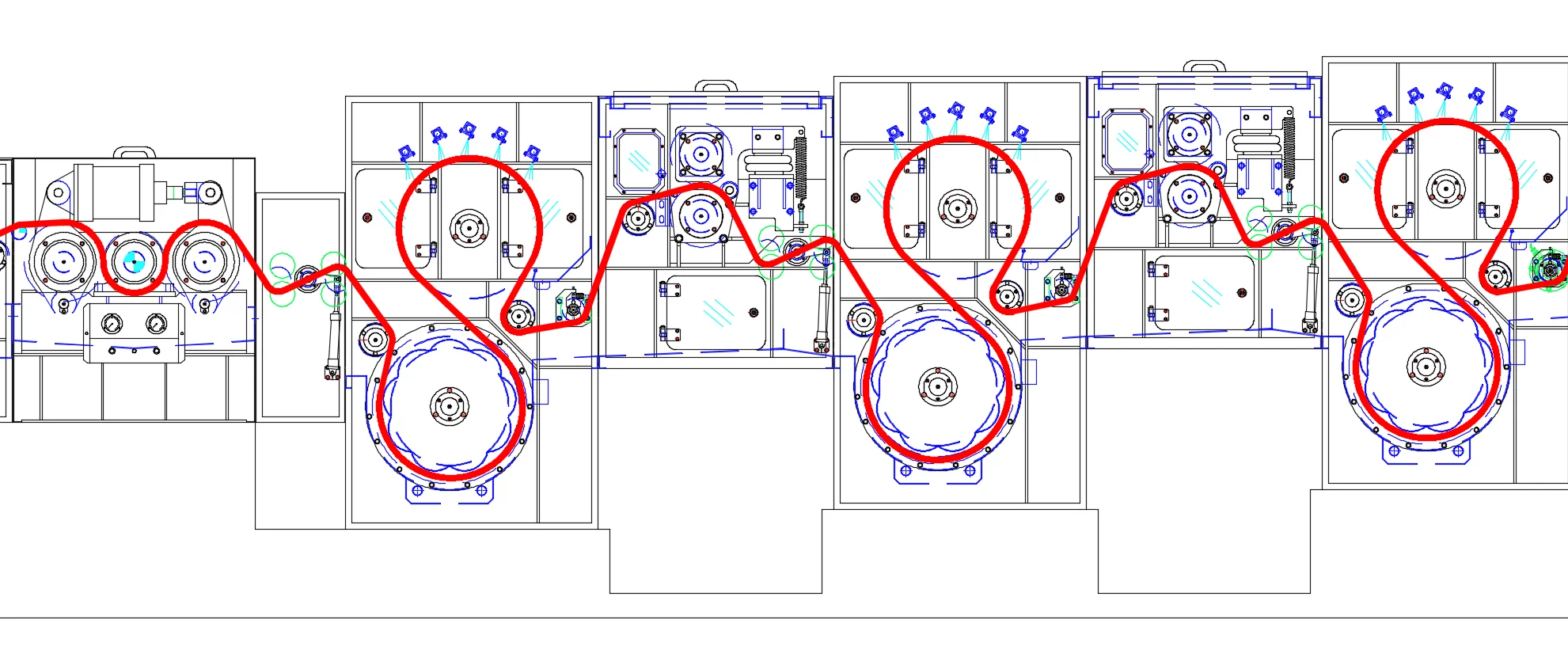 Многокамерная стиральная машина с открытой шириной после окрашивания текстильной ткани