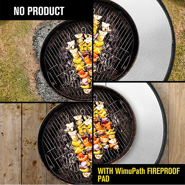 Premium Quality Fire Pit Mat for Deck Fireproof Waterproof Mat Excellent Heat Insulation for Charcoal Grills BBQ,and fire pits