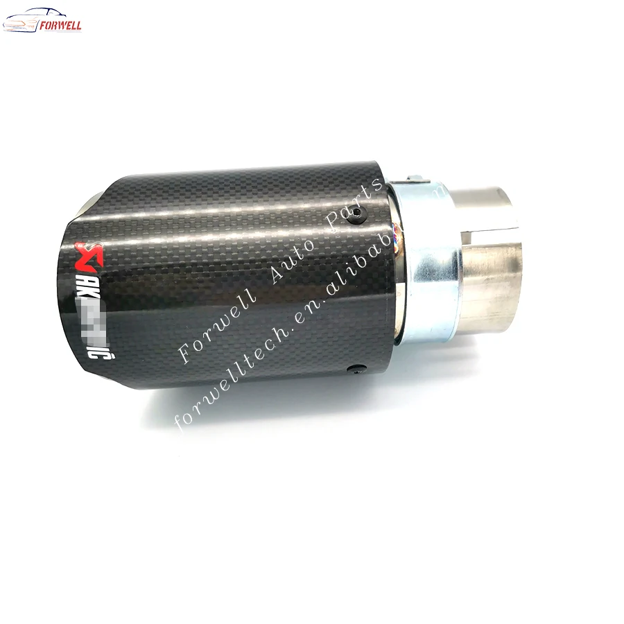 Top Factory Single Dual Double Universal Exhaust  Ending Carbon Fiber Muffler Tip Pipe for Akrapovic