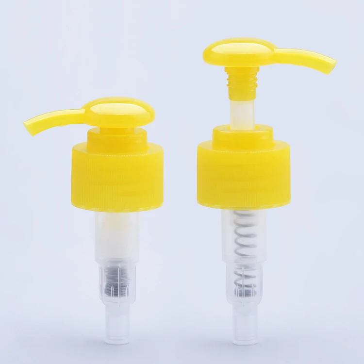 Hot sale bottle use yellow plastic screw hand wash plastic lotion pumps