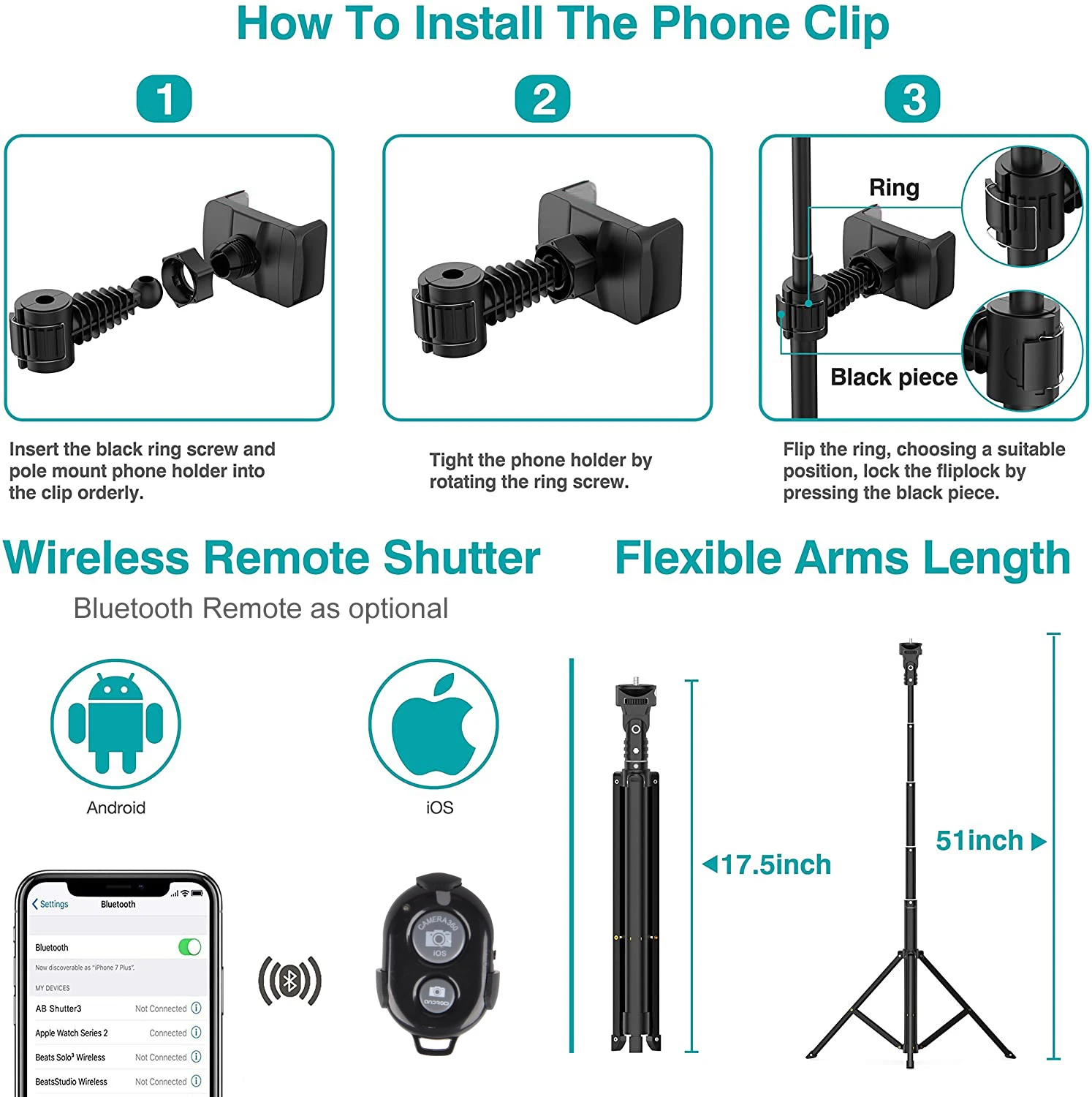 Wholesale Beauty 8 inch Photographic Selfie Led Ring Light With Tripod Stand For Live Stream Makeup Youtube Video