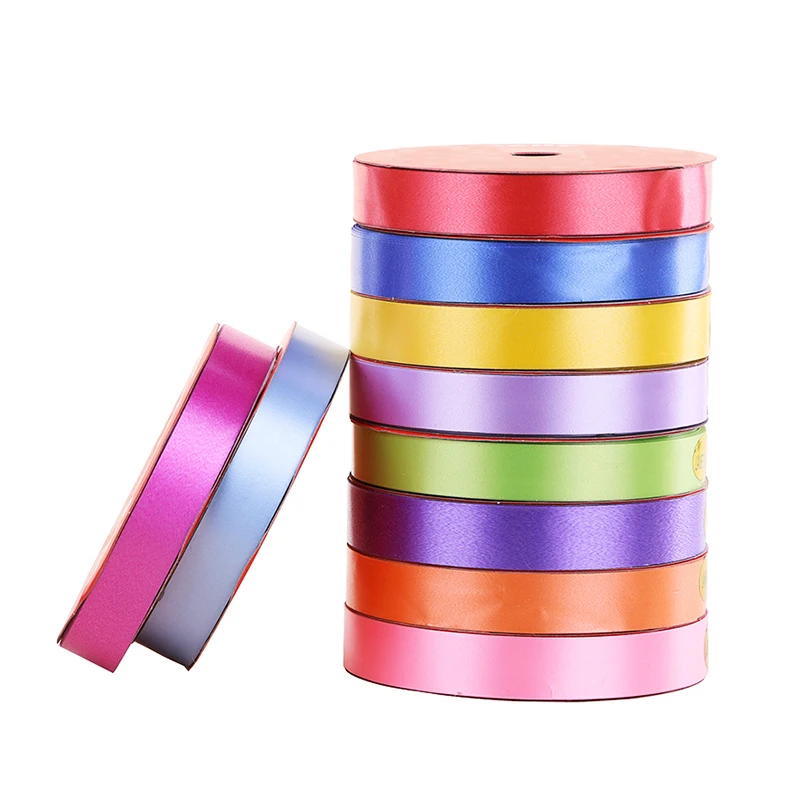 Gift Wrapping Factory Custom Printed Solid Pp Metallic Plastic Ribbon Roll
