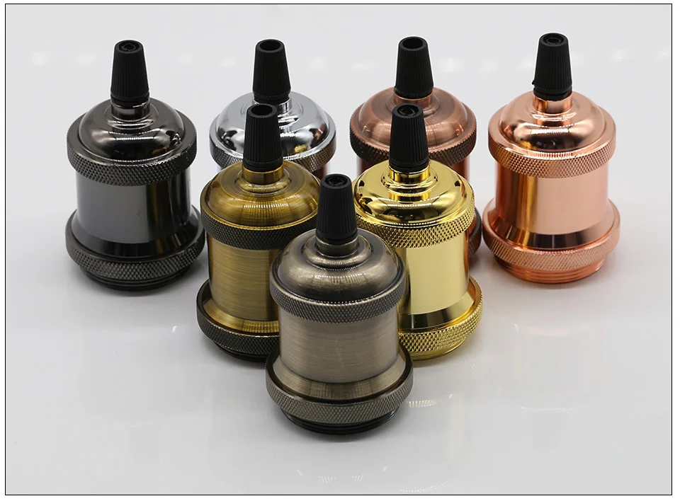 Retro Vintage led pendant metal copper lamp holder e27 with cable 1meter