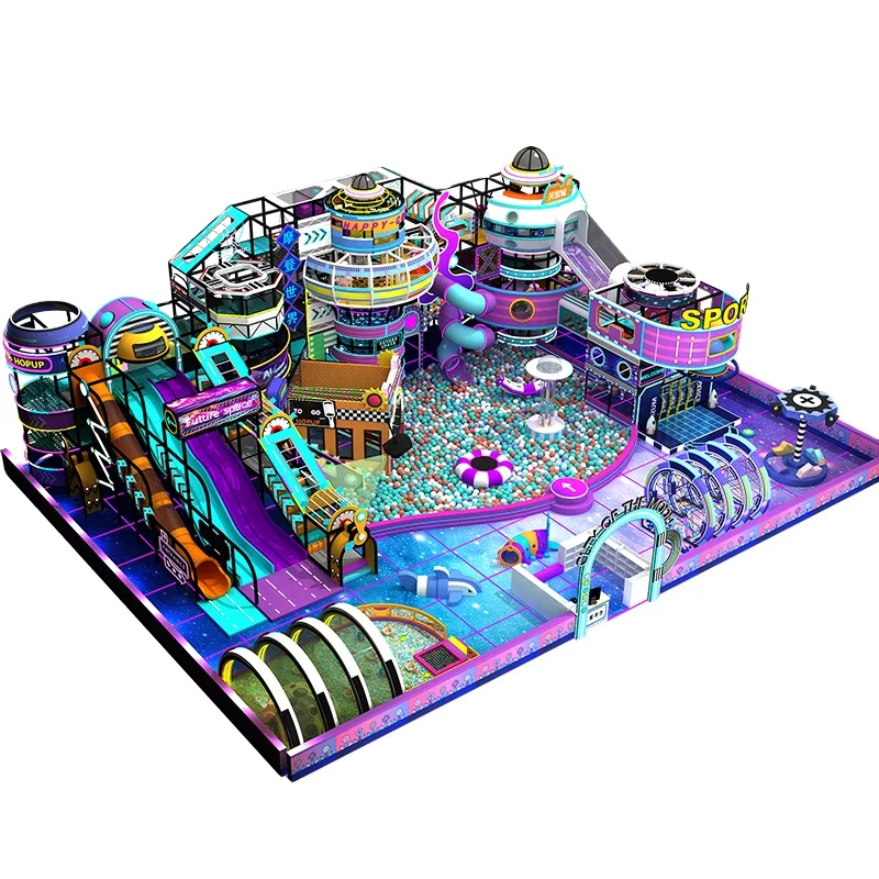 Commercial space theme kids indoor playground equipment playhouse for sale