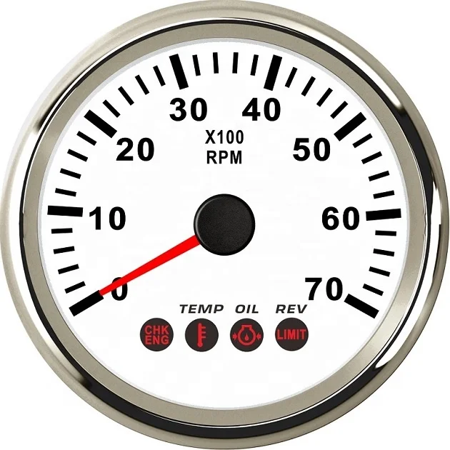 Тахометр SPR SJ серии dn85 мм 0-7000 об/мин с 4 светодиодными сигнализаторами для автомобилей и судов
