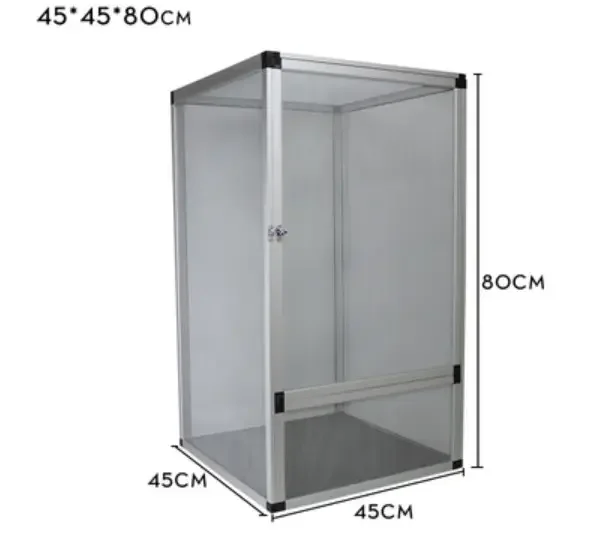 Aluminum Reptile Enclosure Lizard Mesh Cage Small Size Aluminum Mesh Terrarium Reptile Screen Cage