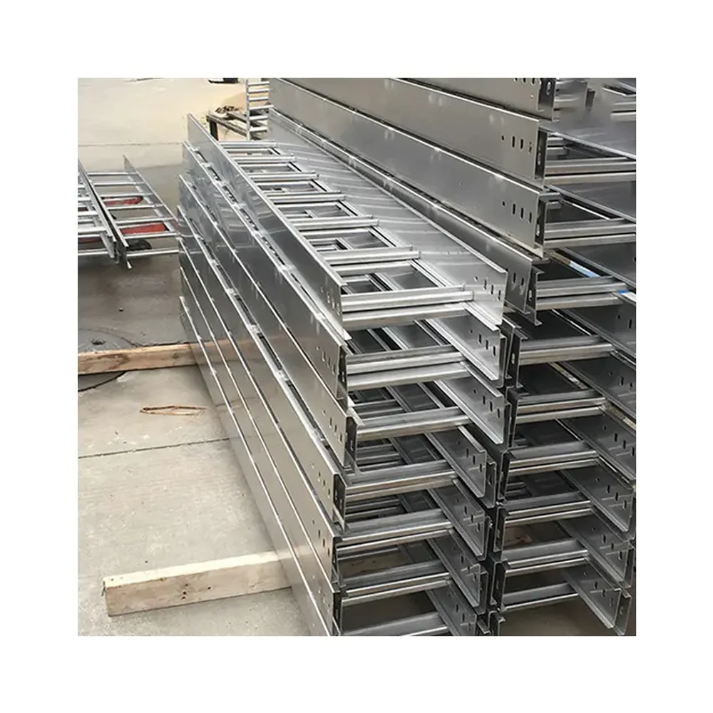 Strong Not Easy To Deform High Standard Solid Bridge Custom Metal Galvanized Cable Ladder Tray