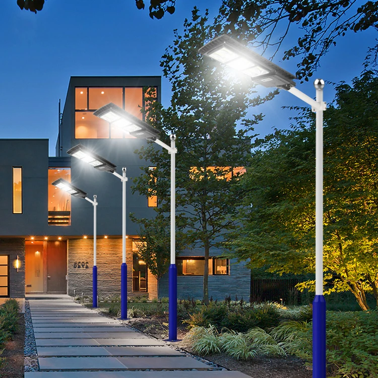  Интегрированный водонепроницаемый уличный светодиодный солнечный садовый светильник с датчиком движения ABS Ip66 30 Вт 60 90 120