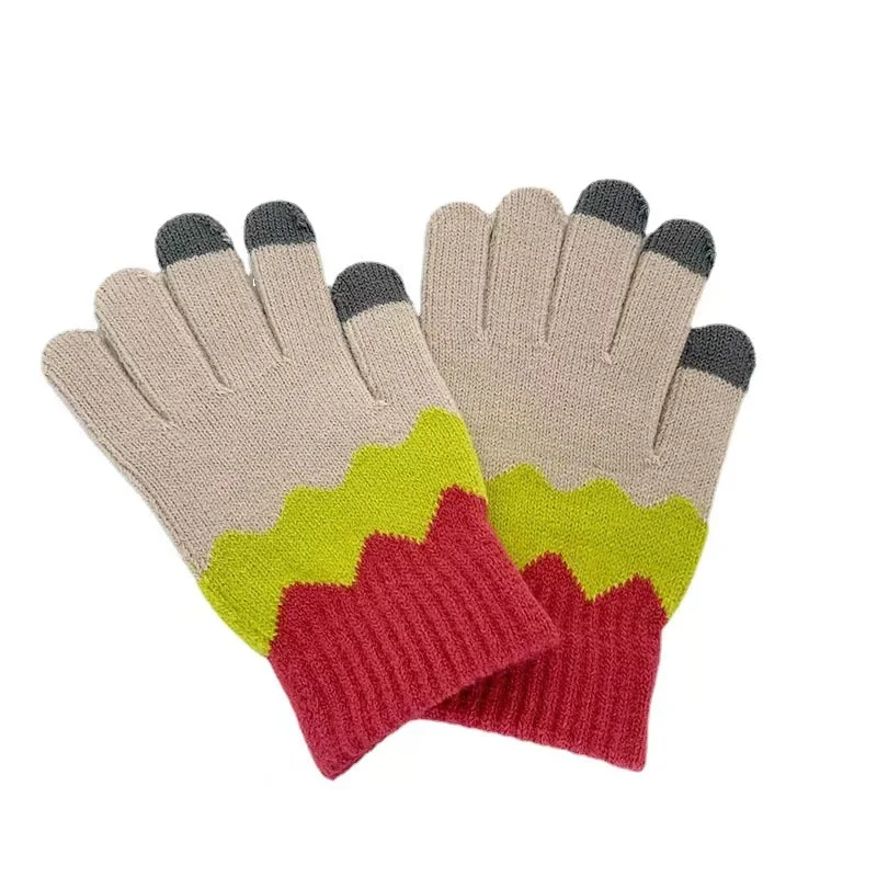 Customized Fashion Wool Cashmere Elegant Winter Warm Women Gloves