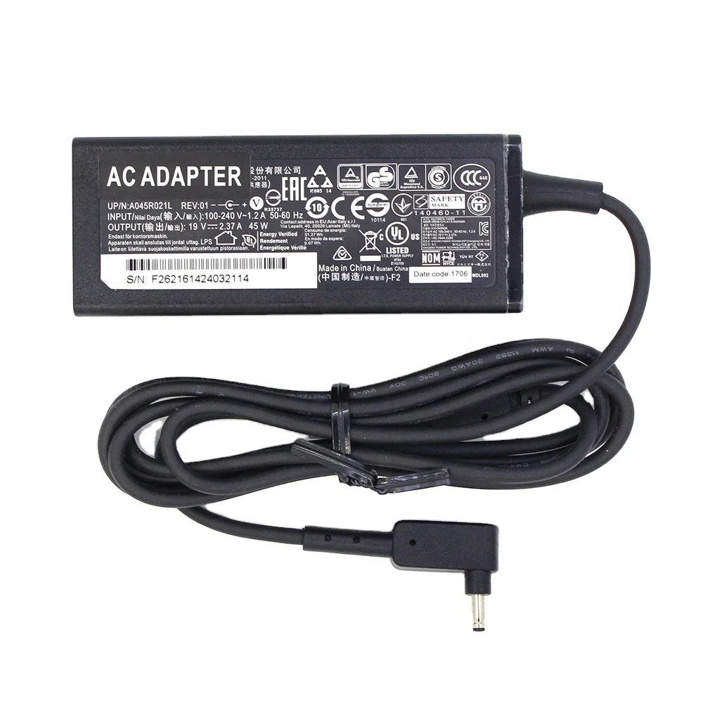Новый оригинальный адаптер переменного тока для ноутбука ACER A045R021L 19V 2.37A зарядное