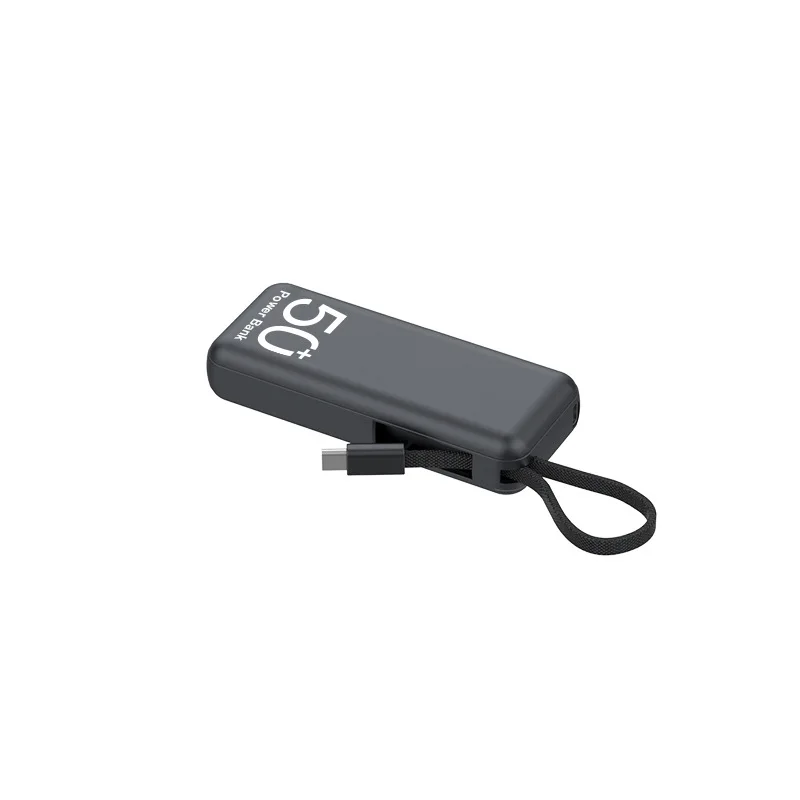 5000mAh Powerbank Mini Small Portable Charger Power Bank With Built In Cables Mini Powerbank Portable Power Bank Mini Power Bank