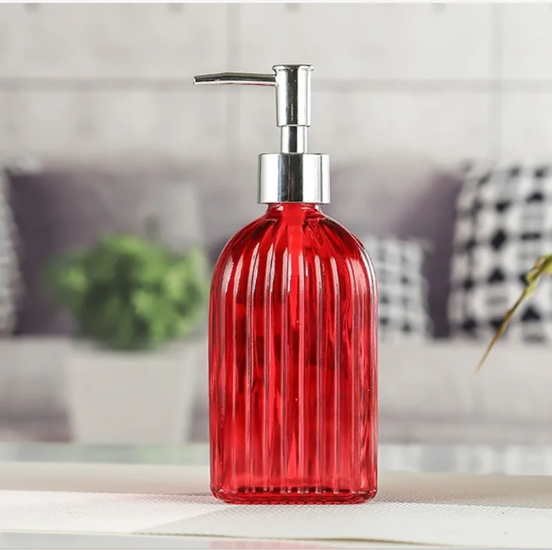 Fancy bottles glass bottle square striped bottle with vertical lines