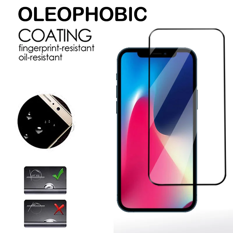 Защита экрана для iPhone 12 mimi 11 Pro Max XS XR MAX 7 8 Plus твердость 9H закаленное стекло с защитой