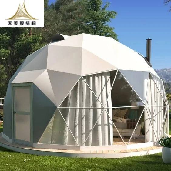 Hot Sale 2025 New Design Luxury Heated Eco Hotel Dome Tent Prefab Round House Glamping Dome For Resort