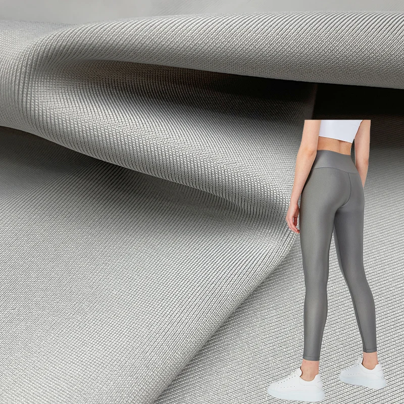 heavyweight 270gsm jersey knit 11%spandex shiny 4 way stretch 89%polyester fabric roll for leggings