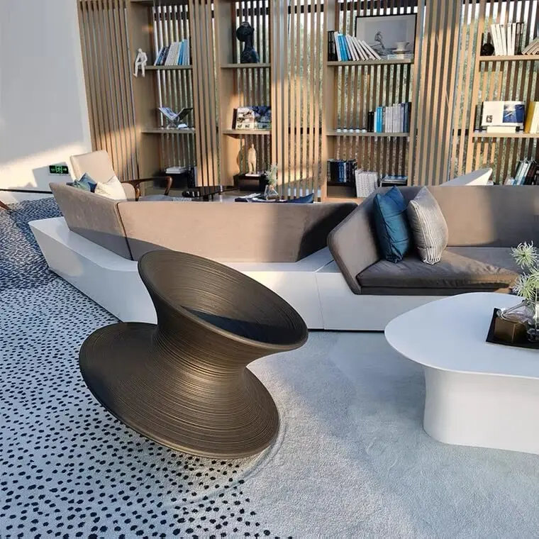 latest design 360 degrees rotating modern outdoor leisure chair Mall shopping center gyro leisure chair