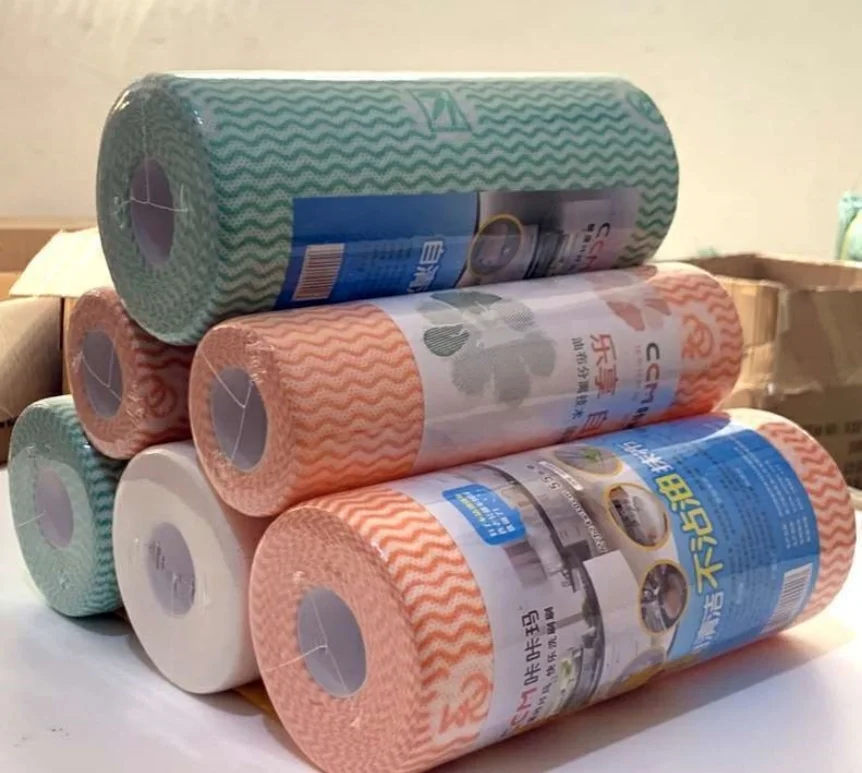 Thick bamboo fiber dish cloth Kitchen Lazy rag (1 roll)