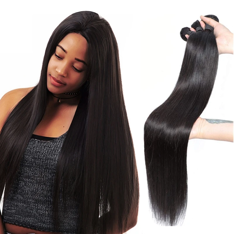 In stock natural human hair extension Brazilian hair extension dropshipping 8 to 40 inch virgin Brazilian hair weave bundles