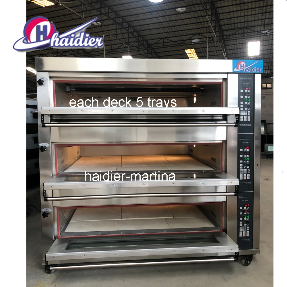 
Haidier deck stone plate 3 deck 9 trays oven/ deck pizza ovens bakers pride gas 
