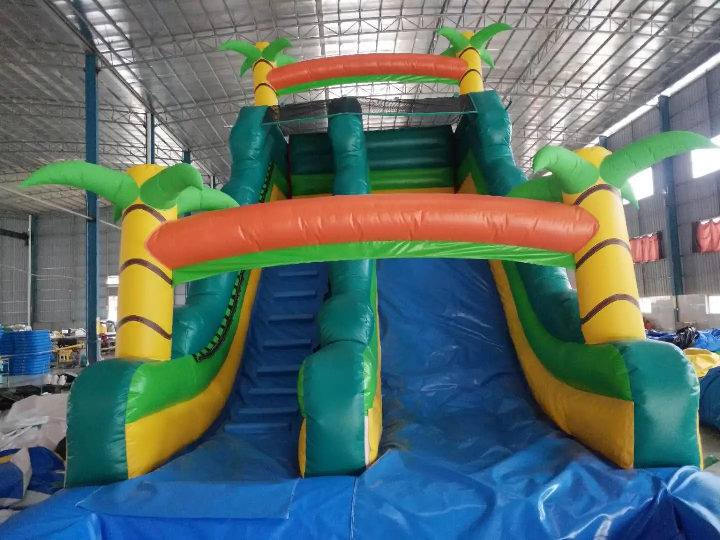 Inflatable Slide Jungle Coconut Customize Water Slide with Pool for Sale