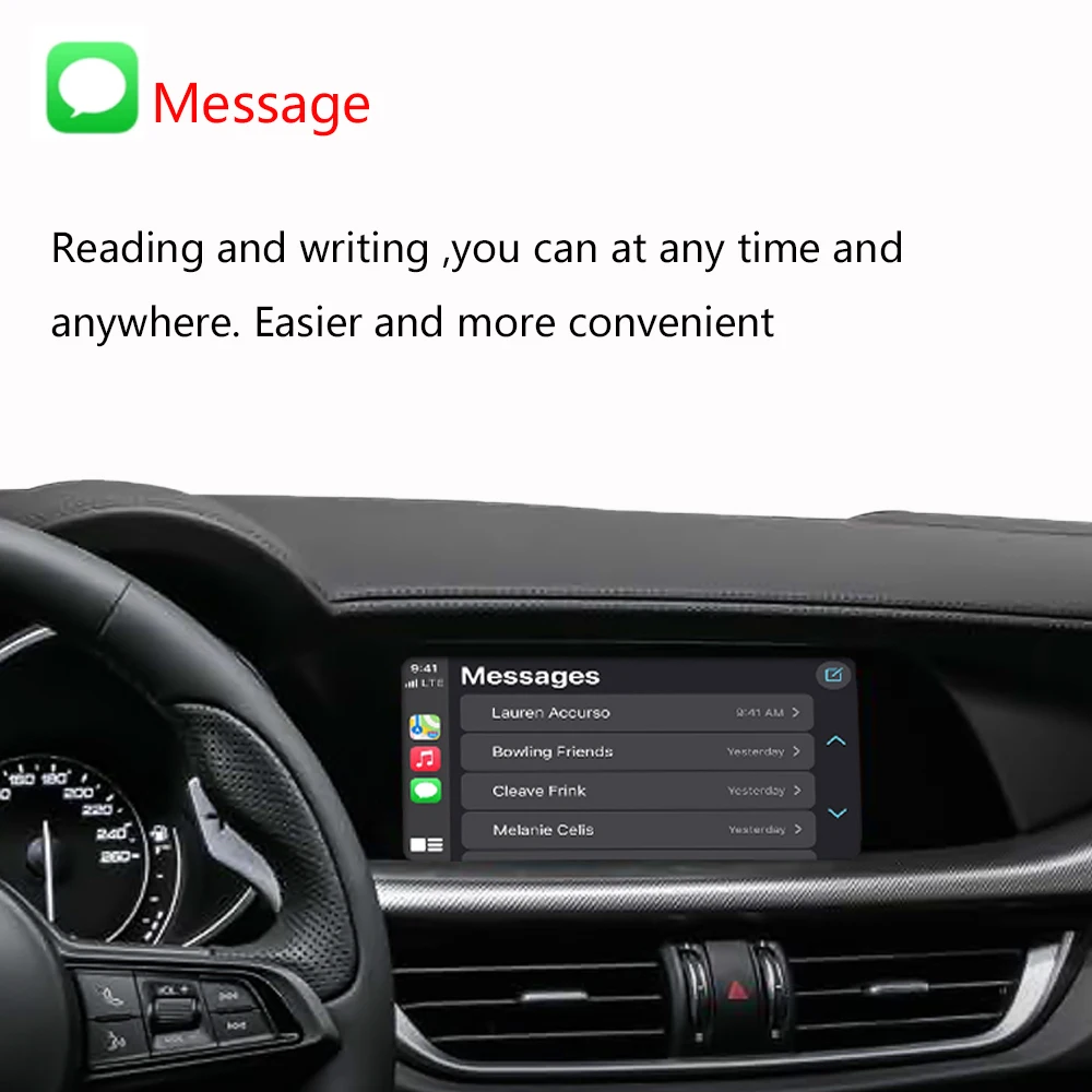 Беспроводной Apple CarPlay Android авто для Alfa Romeo Stelvio & Giulia/Giulietta Mirror Link AirPlay подключи и работай радио