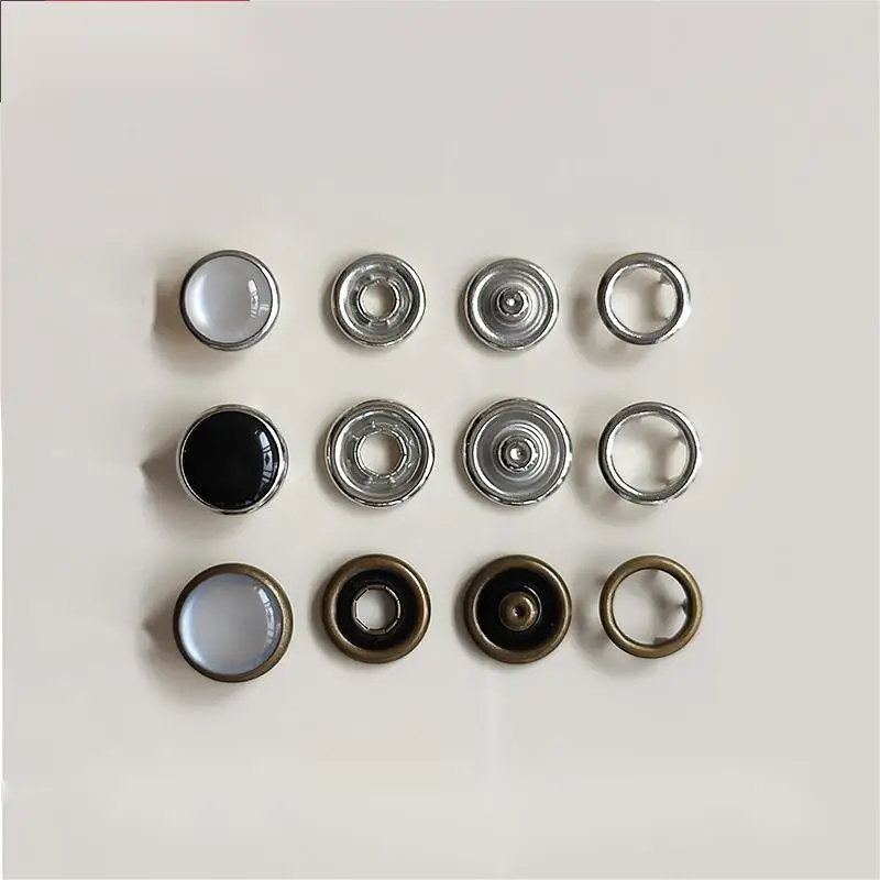 Pearl prong snap button with 4 parts