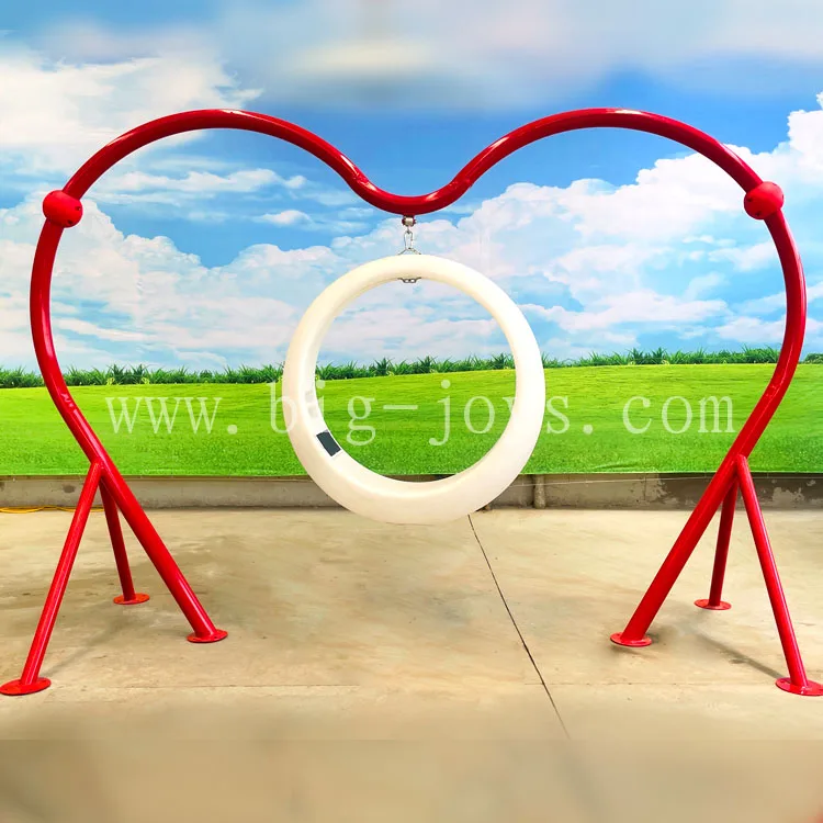 Inventory product: Love shaped swing seats, photo equipment, latest design for amusement projects White Cloud Swing