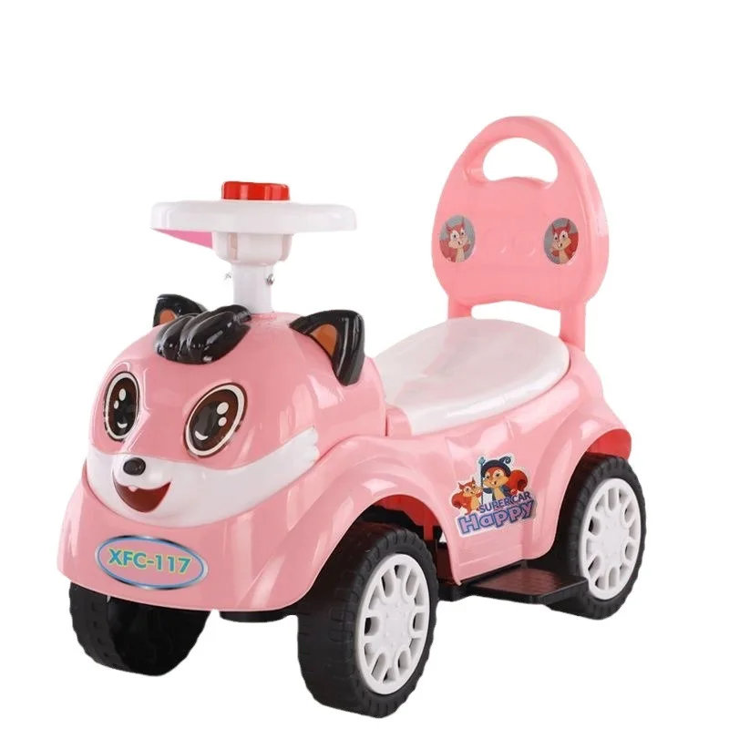 RHS-SW4 Factory Cheap Price Educational lovely cartoon walker baby sliding car kids ride on toy car