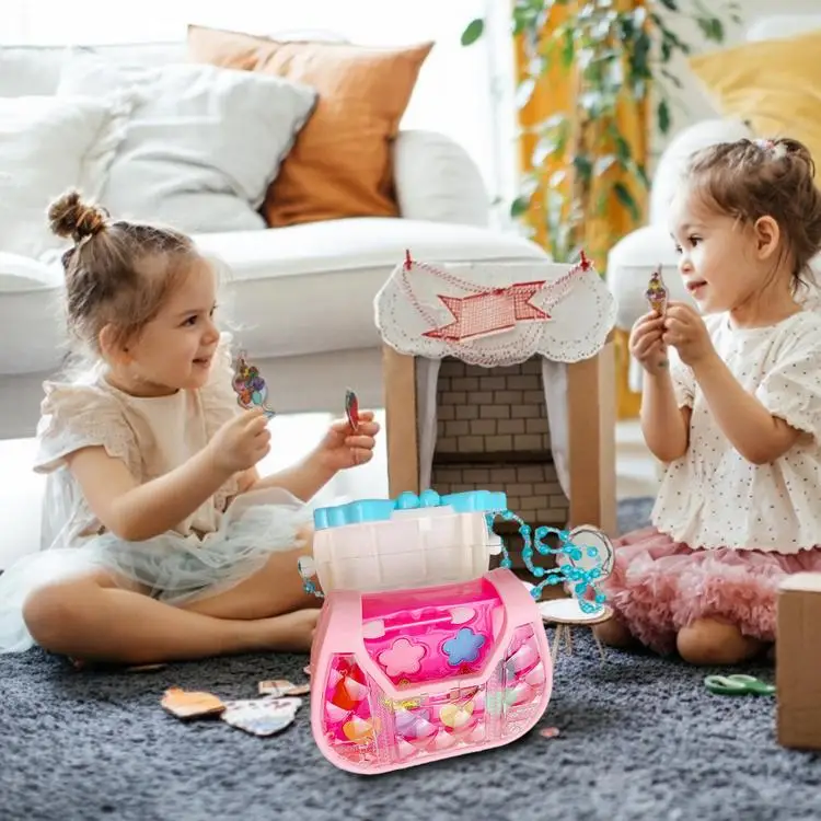
Kids Makeup Kit Pretend Play Washable Makeup Gift Set for Girls Random Color 