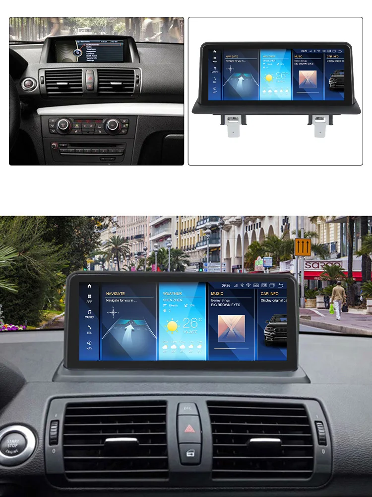 Android snapdragon662 8Core Car DVD Player For BMW 1 series E81 E82 E87 Car android navigation carplay wifi 4g