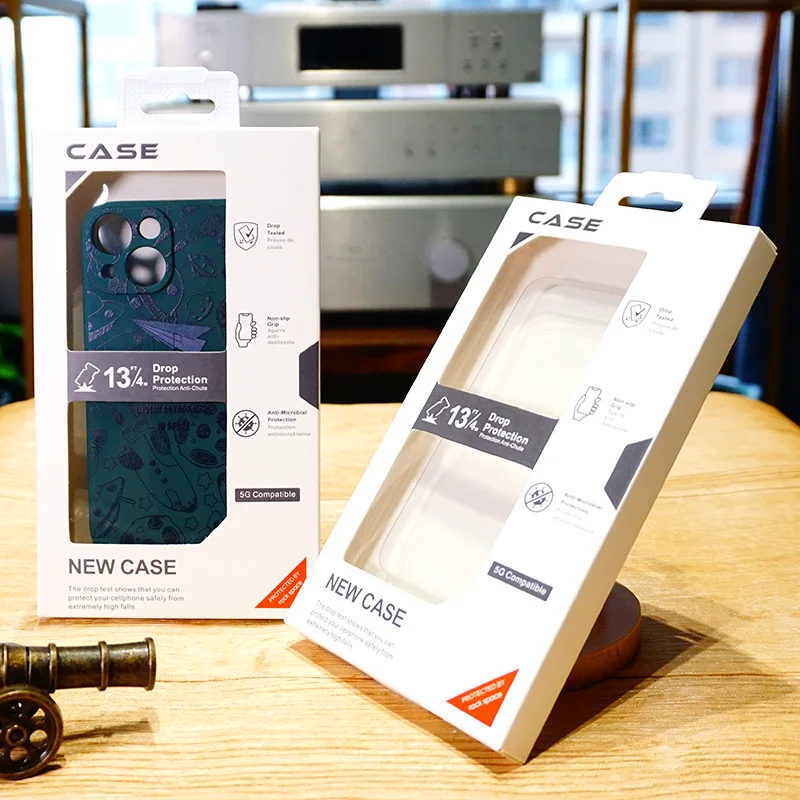 350g White Cardboard Mobile Phone Case Box Package For Iphone 13 14 15 Pro Max