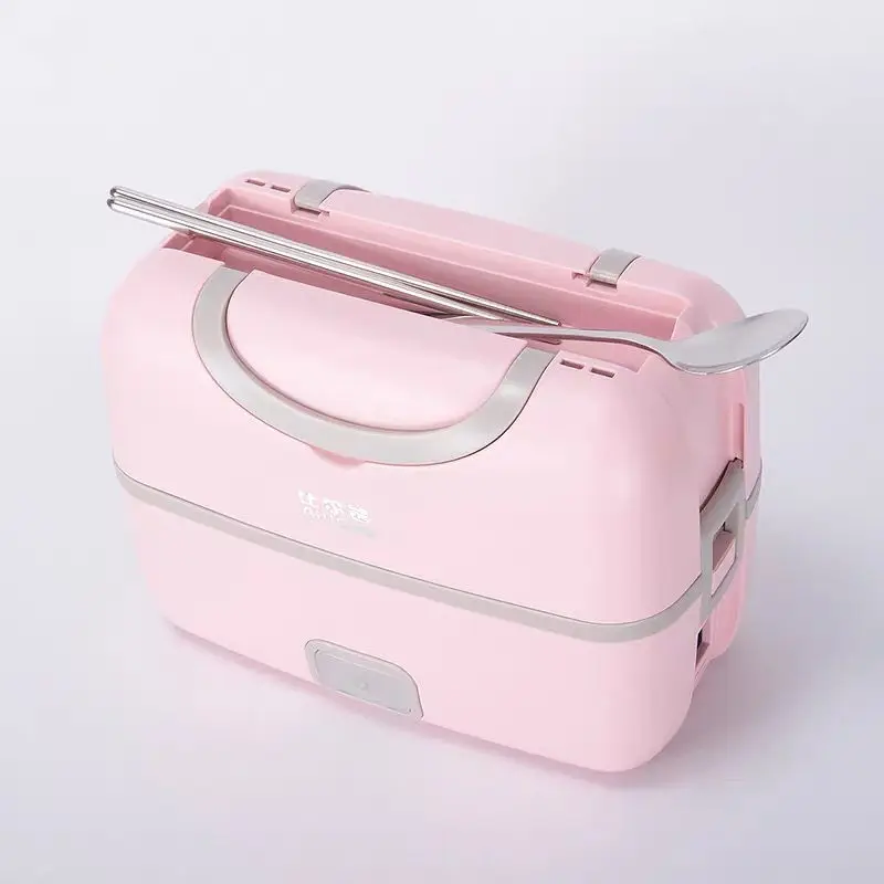 Wholesale 304 Stainless Steel Inner Electric Heating Lunch Box Keep Warm Electric Lunch Boxes For Gift