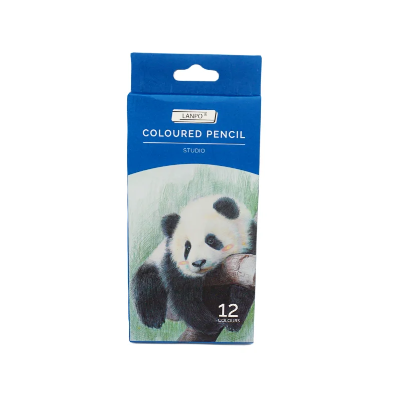 Colour Pencils For Kids, 12 colored pencils With Paper Box hexagonal shape