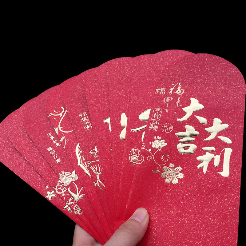 2022 дизайнерский китайский новогодний красный конверт-пакет ang bao на
