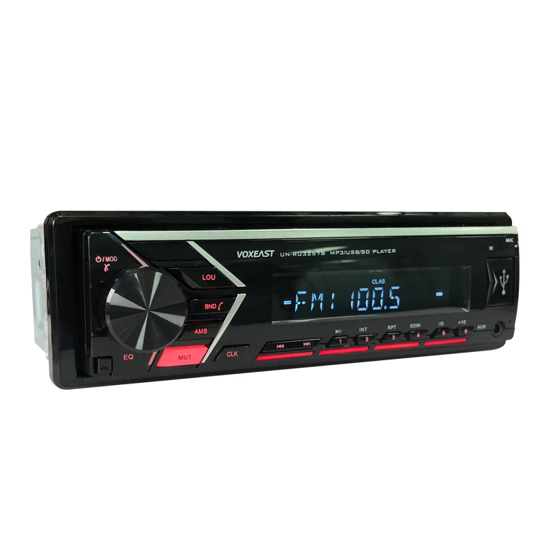 1 Din Car Stereo MP3 Player Double USB 7 Color Button Back Lights Fast Charging LCD Display Bluetooth SD Card Car Radio Player