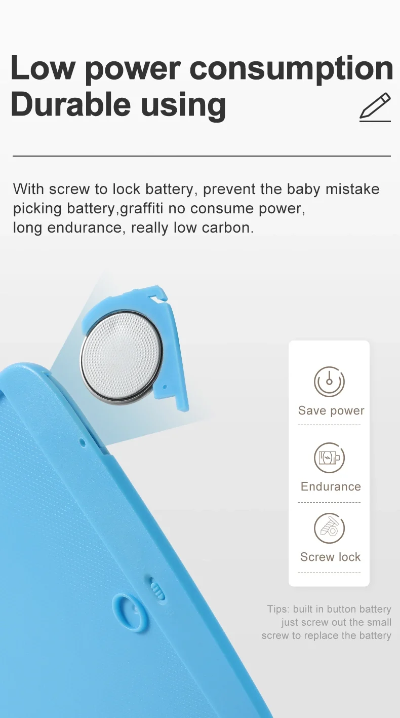 Paperless LCD Drawing Pad 8.5 Inch Electronic Kids Writing Graphic Tablet with Stylus and Loose Leaf Feature