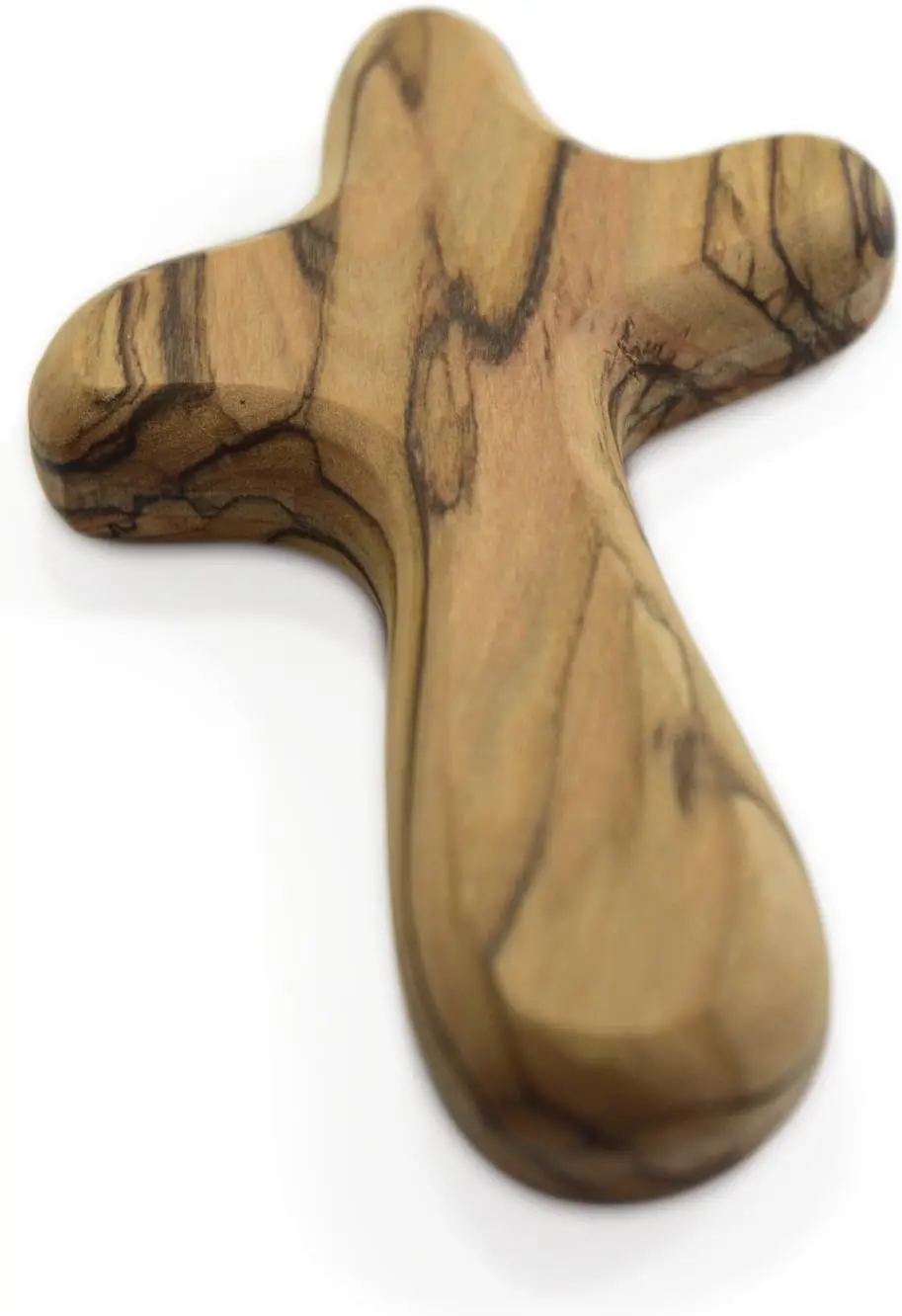 Mini Wood Holding Hand Cross Handheld Wooden Cross Christian Religious Gift Olive Wood Clinging Cross