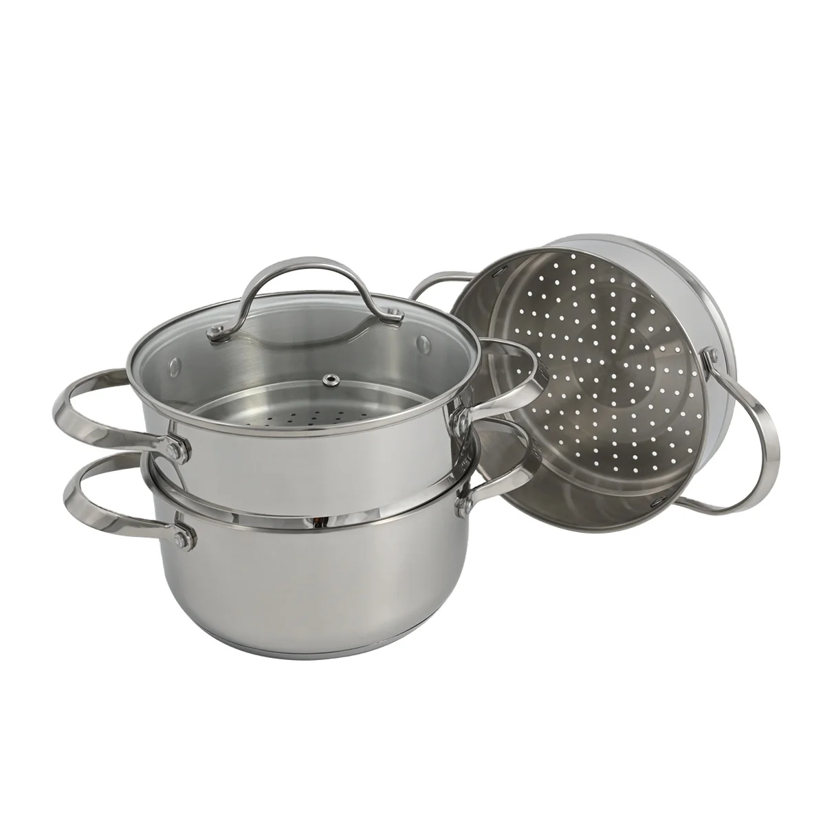 Premium Stainless Steel Steamer Pot Multi-Purpose Steamer Pot Cookware Steamer for Cooking