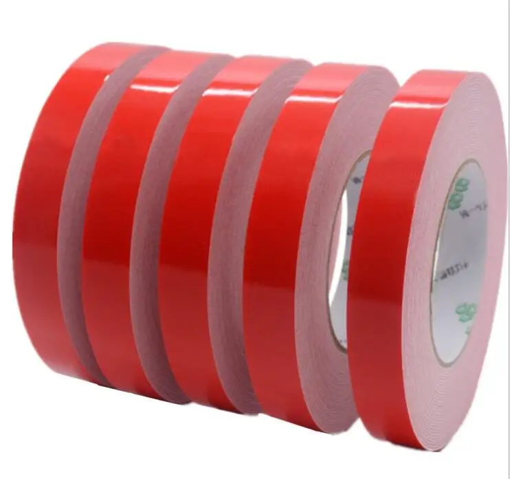 wholesale 1mm thickness double side PE foam tape white and red film self adhesive waterproof PE/EVA foam tape