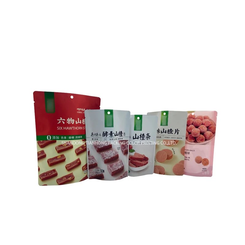 Стоячие пластиковые пакеты с застежкой-молнией принтом на заказ для упаковки продуктов