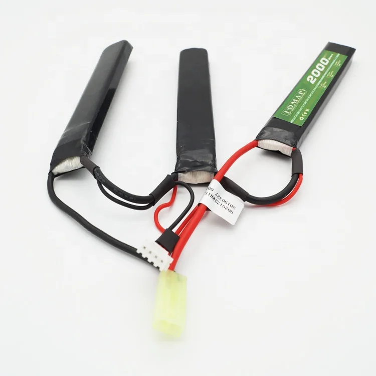 TOMAP High Rate Chargeable Model Gun RC Lipo Battery 11.1V 2000Mah 10C 20C