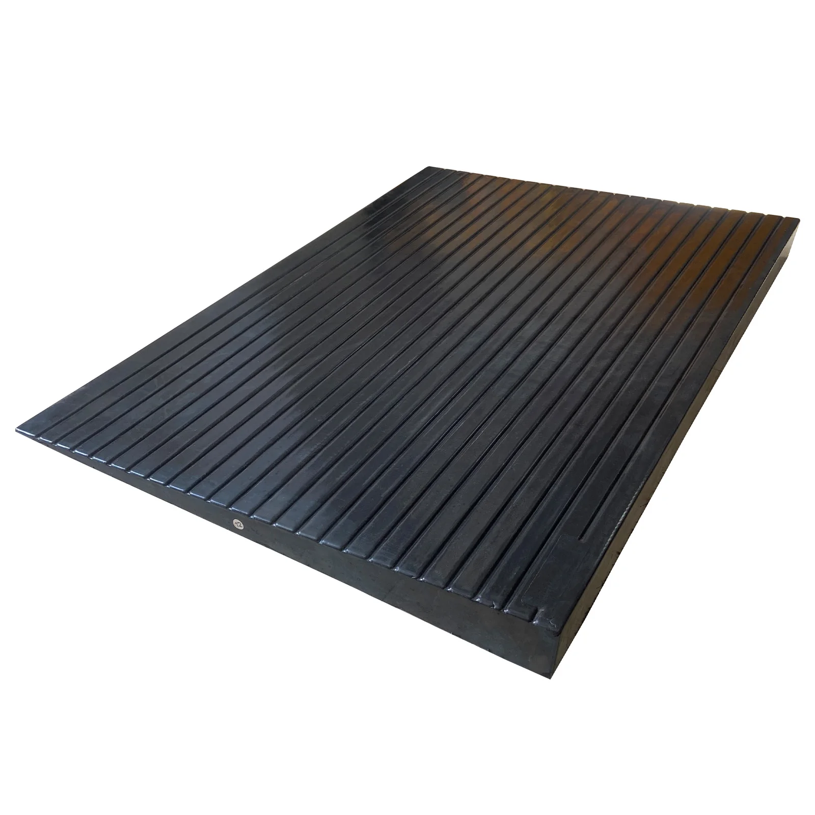 70mm Height Solid Straight Rubber Wheelchair Threshold Door Ramp For Doorway