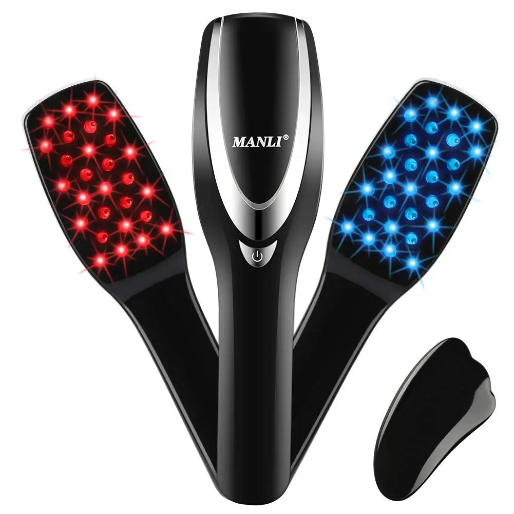 Home Electric Laser Hair Growth Comb anti Hair Loss Massage Therapy Infrared Red Light Vibration Hair Massage Brush