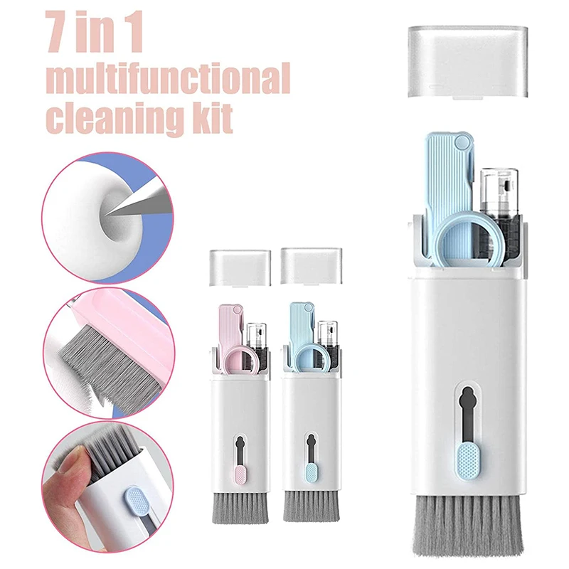7 In 1 Keyboard Cleaner Kit Portable Multifunctional Cleaning Tool for Earbud Cell Phone Laptop Computer